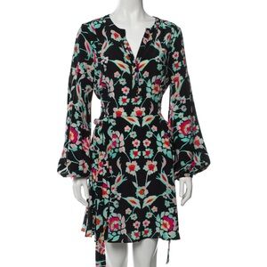 Tanya Taylor Long Sleeve Silk Mini Dress Medium size 8